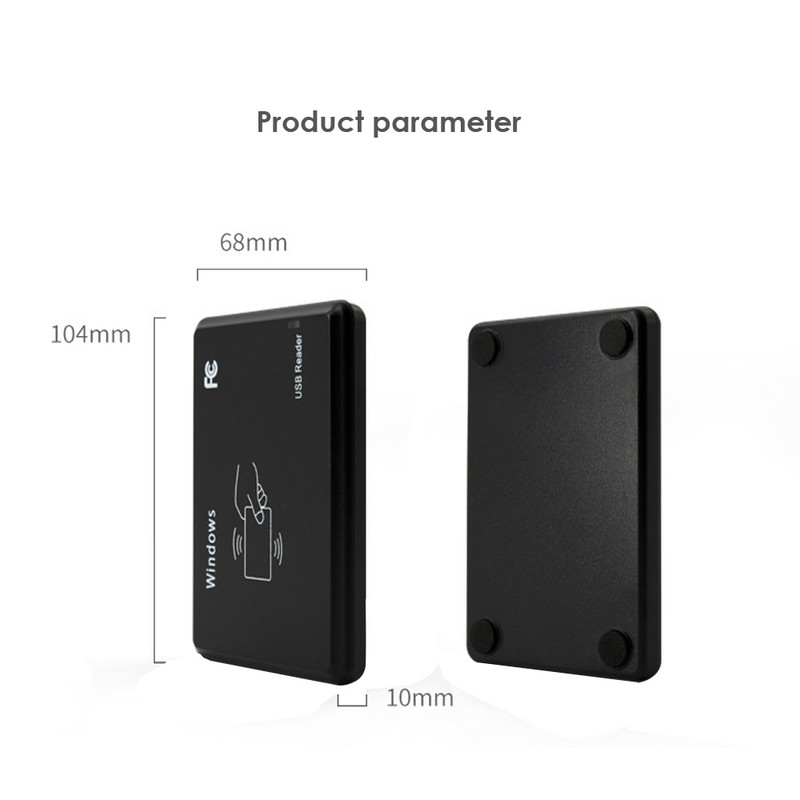RFID четец USB порт EM4100 TK4100 125khz 13.56MHZ Безконтактна чувствителност Поддръжка на смарт карти Window System Linux