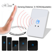 Érintkezés nélküli érintésmentes érzékelő kilépési kapcsoló indukciós típusú kioldó gombos kapcsoló hozzáférés-vezérlés DC12V/24V LED-del