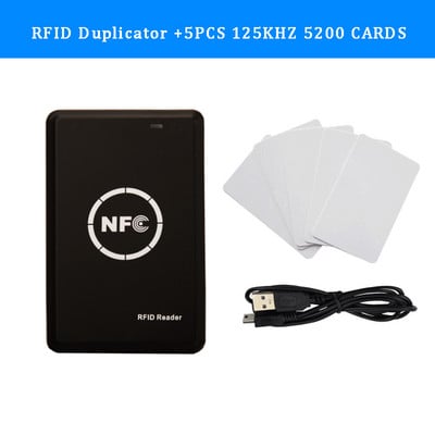 RFID-koopiamasina paljundusaparaat 125KHz võtmehoidja NFC kiipkaardilugeja kirjutaja 13,56MHz krüptitud programmeerija USB UID T5577 EM4305 kaardid sildid