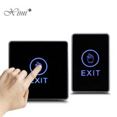 86 * 50 mm aizmugurgaismojuma skāriena izejas poga Infrasarkanais bezkontakta durvju atvēršanas slēdzis piekļuvei vadības sistēmai ar LED indikatoru