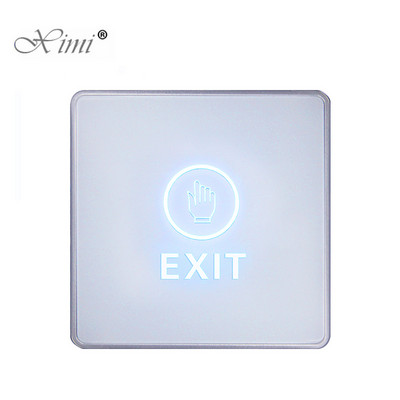 86 * 50 mm aizmugurgaismojuma skāriena izejas poga Infrasarkanais bezkontakta durvju atvēršanas slēdzis piekļuvei vadības sistēmai ar LED indikatoru