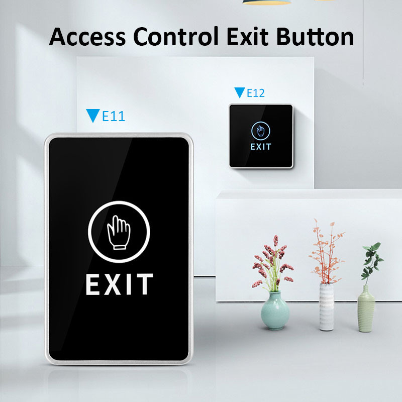 86 * 50 mm aizmugurgaismojuma skāriena izejas poga Infrasarkanais bezkontakta durvju atvēršanas slēdzis piekļuvei vadības sistēmai ar LED indikatoru