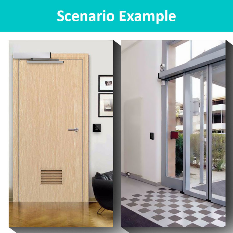 86 * 50 mm aizmugurgaismojuma skāriena izejas poga Infrasarkanais bezkontakta durvju atvēršanas slēdzis piekļuvei vadības sistēmai ar LED indikatoru