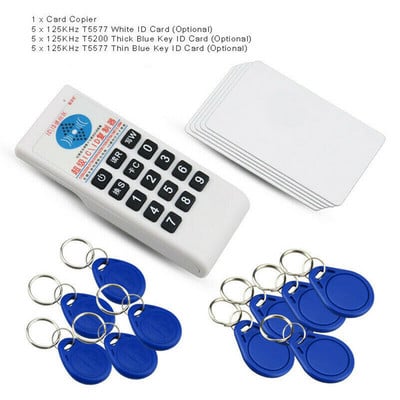 125KHz 13,56MHz RFID replikators Frekvence IC Card ID Tag Writer Reader Kopētājs Kopētājs Cloner Proximity Keyfob 5PCS Tags Free