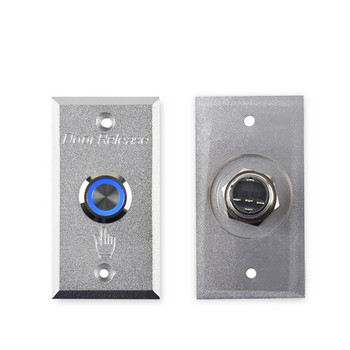 Бутон за стартиране на алуминиева врата за контрол на достъпа Превключвател за освобождаване на бутона за изход със синя LED светлина за Home Security Pro