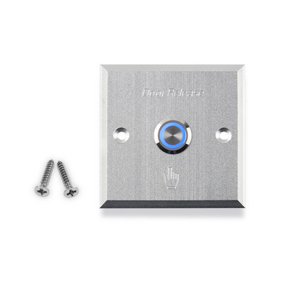 Alumīnija durvju spiedpoga palaišanas taustiņa piekļuves kontroles izejas poga atbrīvošanas spiedslēdzis ar zilu LED apgaismojumu Home Security Pro