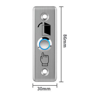 Κουμπί εξόδου από ανοξείδωτο χάλυβα Διακόπτης ώθησης Αισθητήρας ανοίγματος πόρτας για έλεγχο πρόσβασης με μαγνητική κλειδαριά