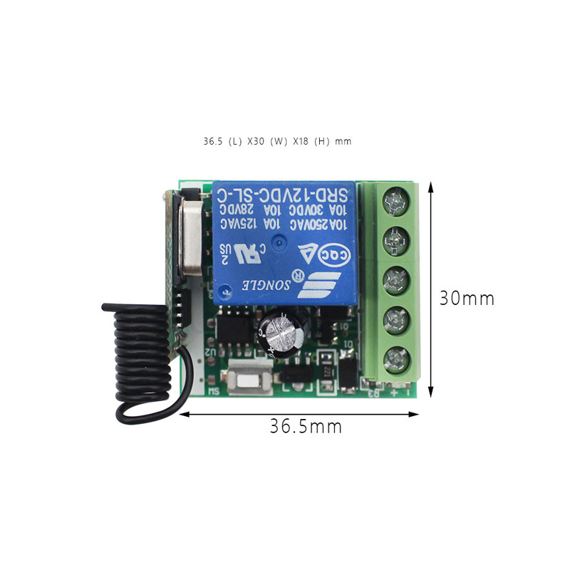 433Mhz 1 kanāla rf tālvadības raidītāji un uztvērēji komplekts vārtu tālvadības pults / garāžas durvju tālvadības pults