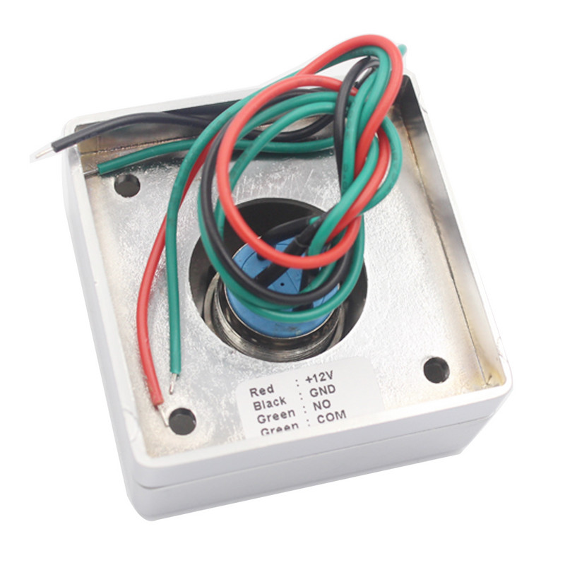 Fona apgaismojuma cinka sakausējuma durvju izejas poga durvju piekļuves kontroles sistēmai, durvju spiedes izejas atvēršanas poga