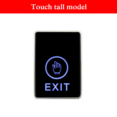 Pieskarieties izejas pogas atlaišanas spiedslēdzim ar zilu gaismu piekļuves kontroles sistēmai mājas drošības aizsardzībai