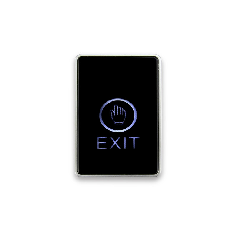 Pieskarieties izejas pogas atlaišanas spiedslēdzim ar zilu gaismu piekļuves kontroles sistēmai mājas drošības aizsardzībai