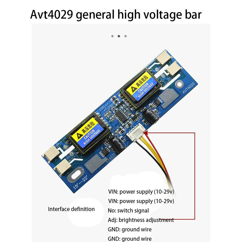 4-lambiline universaalne kõrgsurveplaat CCFL-inverter väikese suuga 10V-29V väljund 15-22-tollise LCD-ekraaniga monitori jaoks