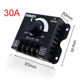 DC 12V-24V LED Dimmer Switch 30A 360W Voltage Regulator Adjustable Controller For 5050 LED Dimming Dimmers LED Lamp Light Strip