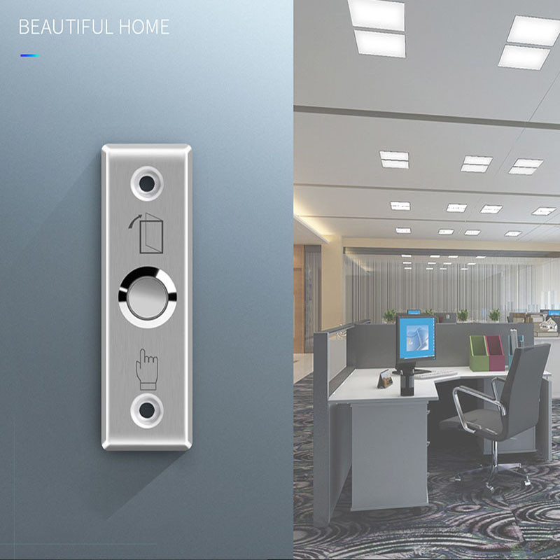 Radošās izejas pogas slēdža durvju nerūsējošā tērauda atvēršanas pogas piekļuves kontroles elektroniskajai vārtu slēdzenei