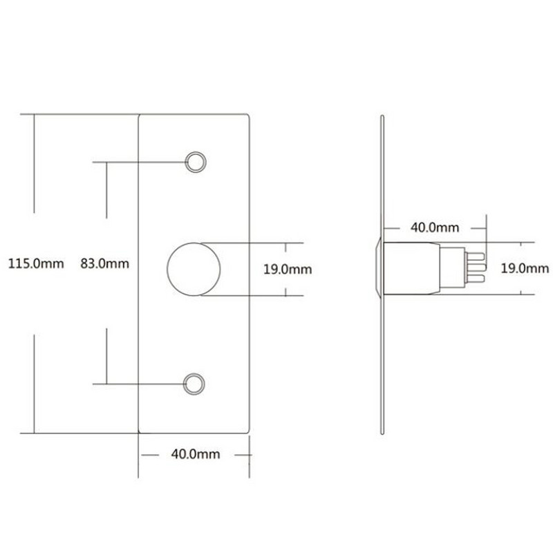Piekļuves kontroles izejas poga Spiedslēdzēja durvju atvēršanas pogas Atver elektronisko vārtu slēdzeni ar gaismu