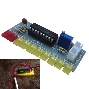 2X LM3915 Audio Level Indicator Kit Diy 10 Led Sound Audio Spectrum Analyzer Level Indicator Kit Electoronics Soldering