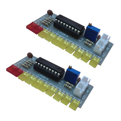 2X LM3915 Kit indicator de nivel audio 10 LED-uri Analizor de spectru audio sunet Kit indicator de nivel Lipire electronică