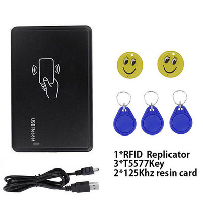 USB karšu lasītājs kopēšanas rakstītājs T5577 karšu lasītājs Rfid kopētājs 125 Khz Em4305 tagu programmētājs deglis Mājas drošības piekļuves kontrole