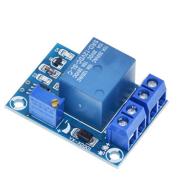 12V LED Inverter Rocker Rocker Switch ROUND SPST Blue with YX-X0001 DC 12V Battery Undervoltage Management Module
