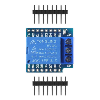 8Pcs 5V едноканален релеен модул Релеен превключвател 5V мини релеен щит за WeMos D1 Mini Също така за Arduino за WeMos D1