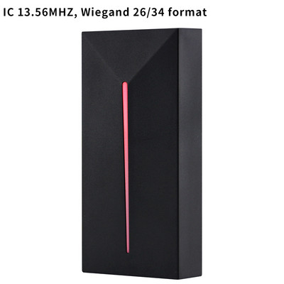 Wiegand 26/34 liidesega veekindel juurdepääsukaardi lugeja, ID/IC-kaardi kontaktivaba pühkimisautentimine, juurdepääsukontrollisüsteem
