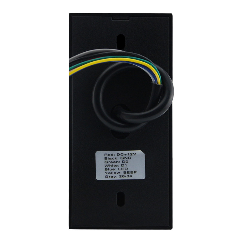 Wiegand 26/34 liidesega veekindel juurdepääsukaardi lugeja, ID/IC-kaardi kontaktivaba pühkimisautentimine, juurdepääsukontrollisüsteem