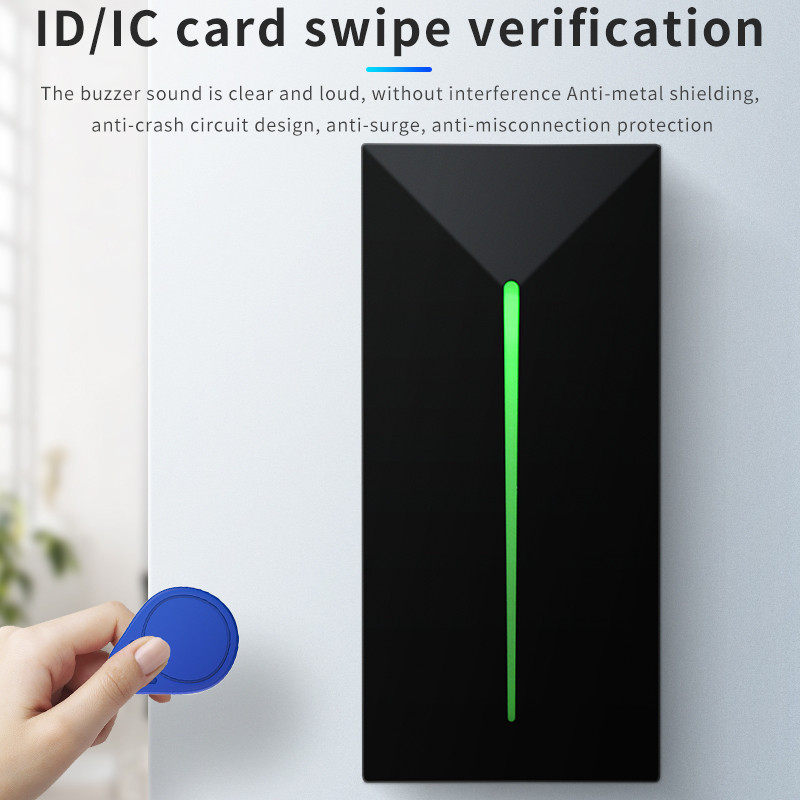 Wiegand 26/34 liidesega veekindel juurdepääsukaardi lugeja, ID/IC-kaardi kontaktivaba pühkimisautentimine, juurdepääsukontrollisüsteem