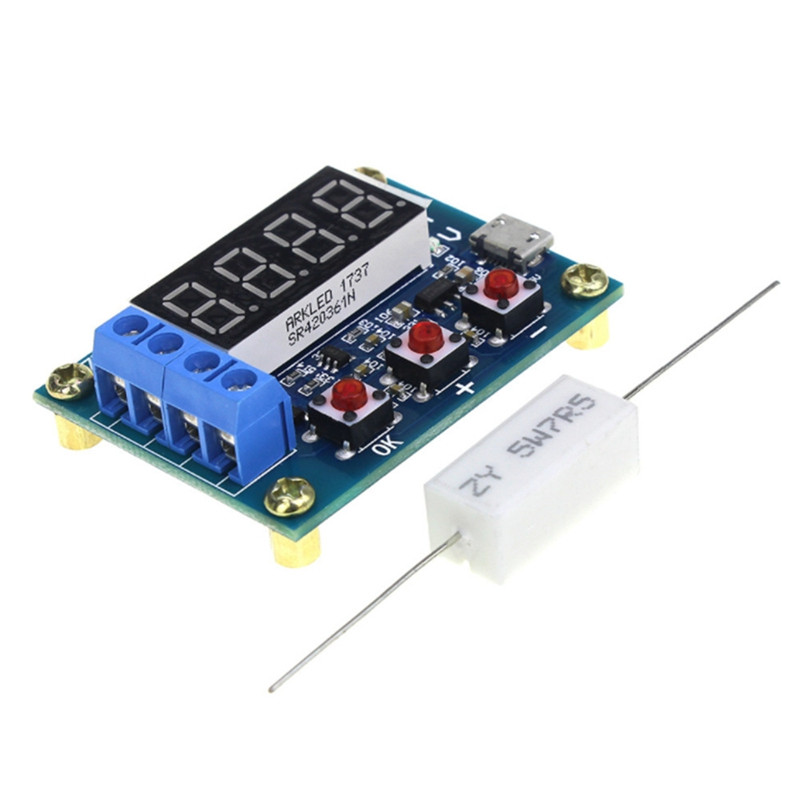 1 gab ZB2L3 Blue 18650 akumulatora testeris ārējās slodzes izlādes veids 1,2-12V akumulators 18650 vienādas ietilpības testeris