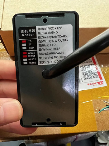 Водоустойчив 125khz RFID четец на карти Wiegand 26/34 четец на карти LED индикатори Сигурен четец за контрол на достъпа