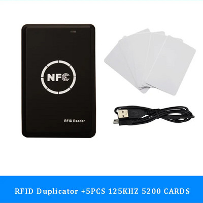 RFID viedais programmētājs 125Khz T5577 karšu rakstītājs 13,56Mhz šifrēšanas atslēgu lasītājs IC ID marķiera kopētājs NFC mikroshēmas tagu USB kopētājs