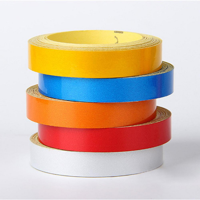 Automobilių stiliaus naktinė šviesą atspindinti juosta 1 cm * 5 m automobilių kėbulo motociklo puošmena automobilio lipdukas 5 spalvų šviesą atspindinti įspėjamoji juosta