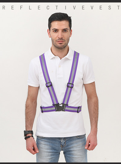 Izcelt atstarojošas siksnas Nakts skriešanai Jāšanas apģērbs Veste Regulējama drošības veste elastīga josla pieaugušajiem un bērniem