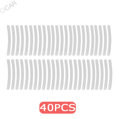 20/40 vnt Automobilių ratų šviesą atspindintys lipdukai padangų stebulės saugos įspėjamieji juostelės automobilių motociklo dviračio padangos stebulės stiliaus nakties atšvaito lipdukas