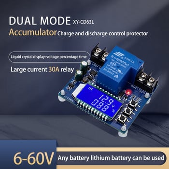 DC6-60V 30A Storage Battery Charging Module Protection Board Charger Time Switch LCD Οθόνη XY-CD63L