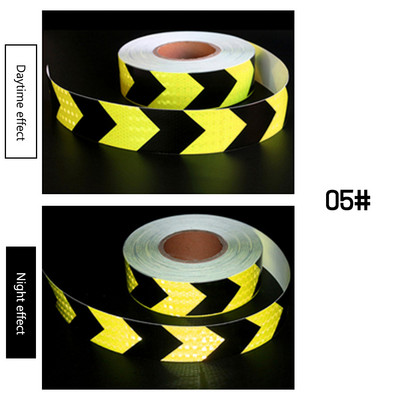 5 cm x 300 cm auto helkurriba kleebised Auto noolega märgilint Ööohutuse hoiatuslint Helkurkile Ohutu sõit