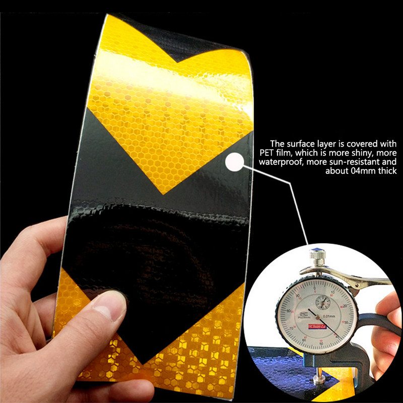 5 cm x 300 cm auto helkurriba kleebised Auto noolega märgilint Ööohutuse hoiatuslint Helkurkile Ohutu sõit