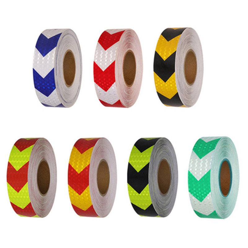 5 cm x 300 cm auto helkurriba kleebised Auto noolega märgilint Ööohutuse hoiatuslint Helkurkile Ohutu sõit