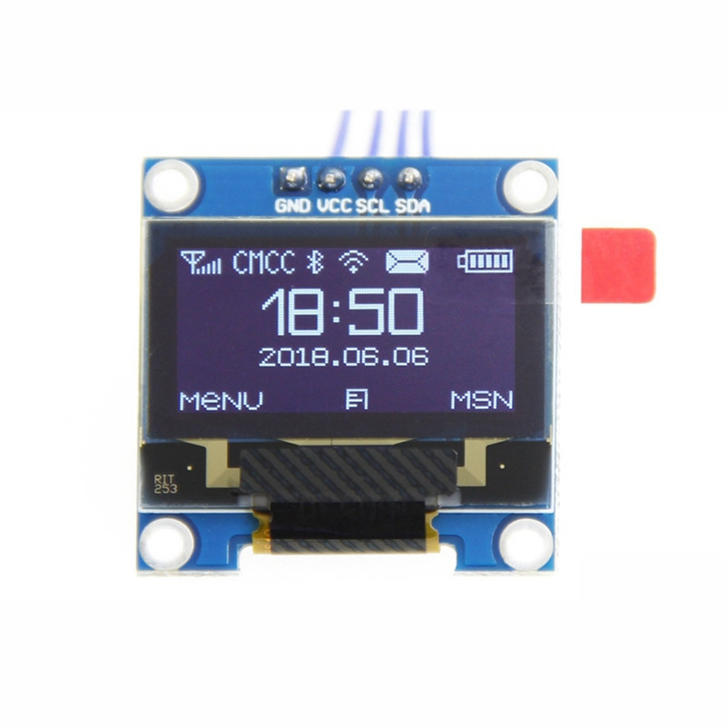 Botique-2X 0,96 collu IIC I2C sērijas GND 128X64 OLED LCD LED displeja modulis SSD1306 Arduino komplekta baltajam displejam