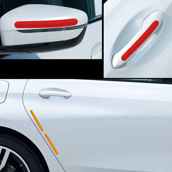 Универсален светлоотразителен стикер за кола, водоустойчива, самозалепваща се видимост, безопасност, внимание, рефлекторна лента, аксесоари за огледала за кола
