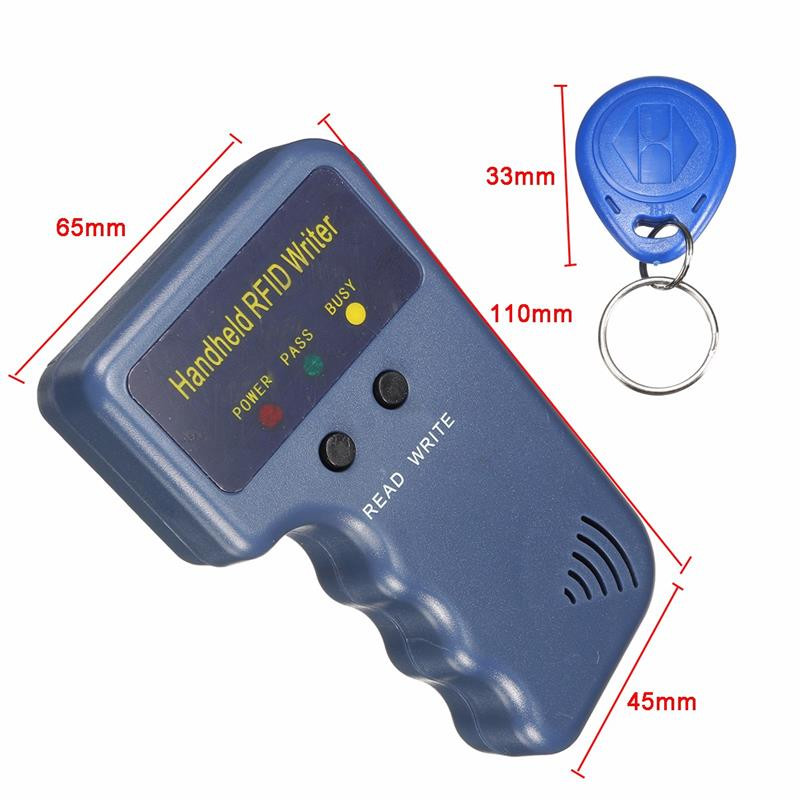 Rokas 125KHz RFID ID karšu kopētājs rakstīšanas pavairotājs programmētājs Reader Match rakstāms EM4305 ID atslēgu piekariņi Tagi karšu atslēgu kartes