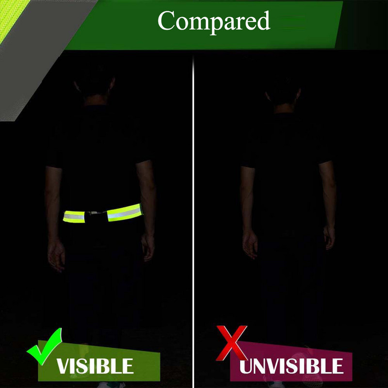 Helkurriba jooksmiseks hästi nähtav ööohutusvarustus käe randme vöökoha pahkluu jaoks reguleeritav elastne helkurvöö