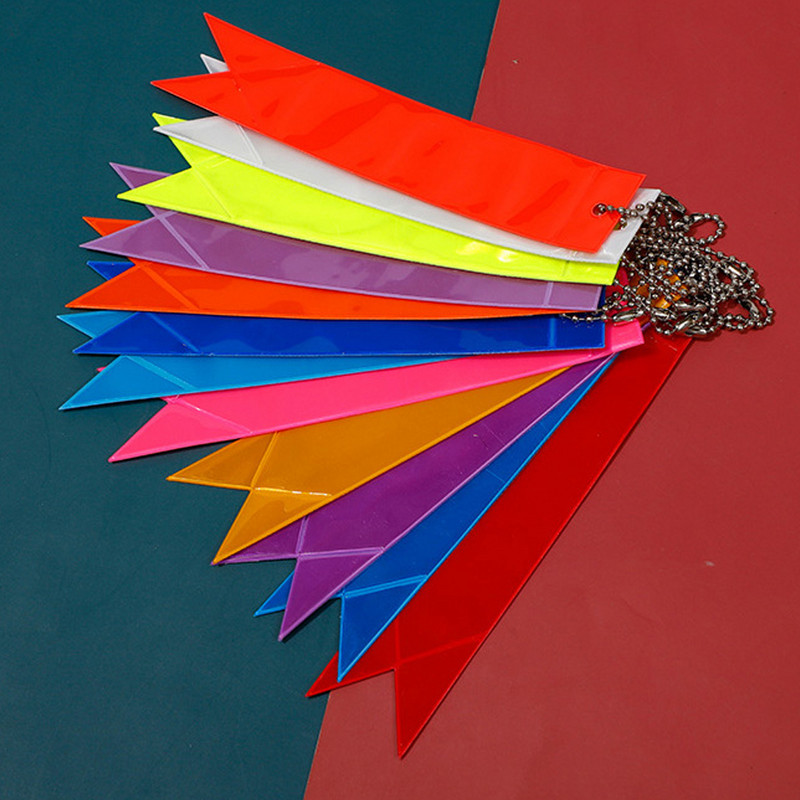 10 tk helkurribaga ripatsikott võtmehoidja öine kõrgläikega turvamarker helkurriips võtmehoidja tarvikud kaunistus