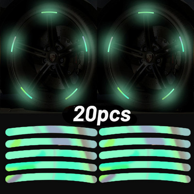 Lazerinis rato stebulės šviesą atspindintis lipdukas Automobilio motociklo įspėjimo puošmena Šviesą atspindinti juostelė Fluorescencinė saugos atspindinti juosta