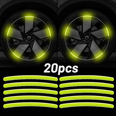 Lazerinis rato stebulės šviesą atspindintis lipdukas Automobilio motociklo įspėjimo puošmena Šviesą atspindinti juostelė Fluorescencinė saugos atspindinti juosta