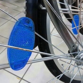 2Pcs Bike Spoke Reflector Предупредителна светлина за безопасност Джанта за колело Светлоотражателна стойка Нощни рефлектори Мигащи светлини Колоездене Светлина