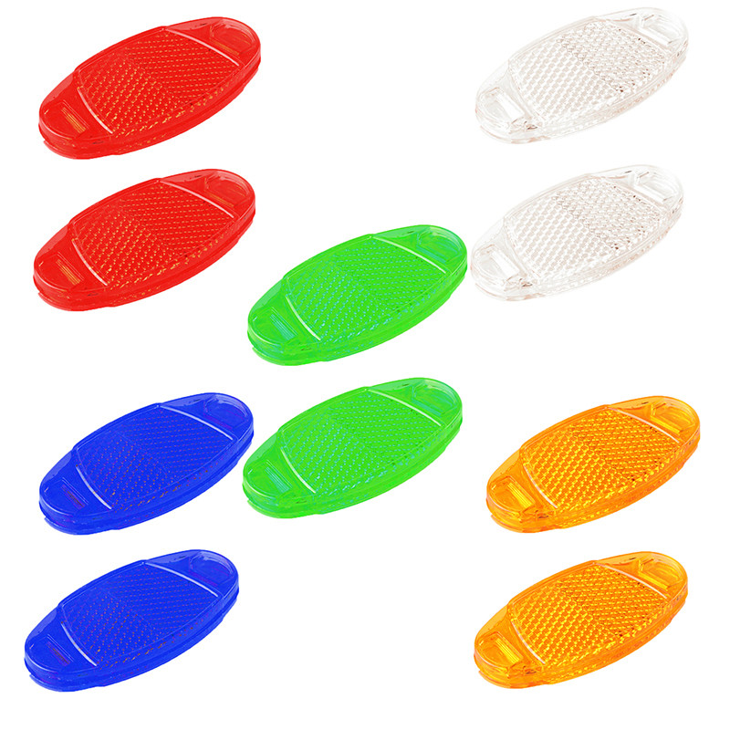 2 db Kerékpárküllős Reflektor Biztonsági Figyelmeztető lámpa Kerékfelni Fényvisszaverő rögzítés Éjszakai fényvisszaverők Villogó lámpák Kerékpáros lámpa