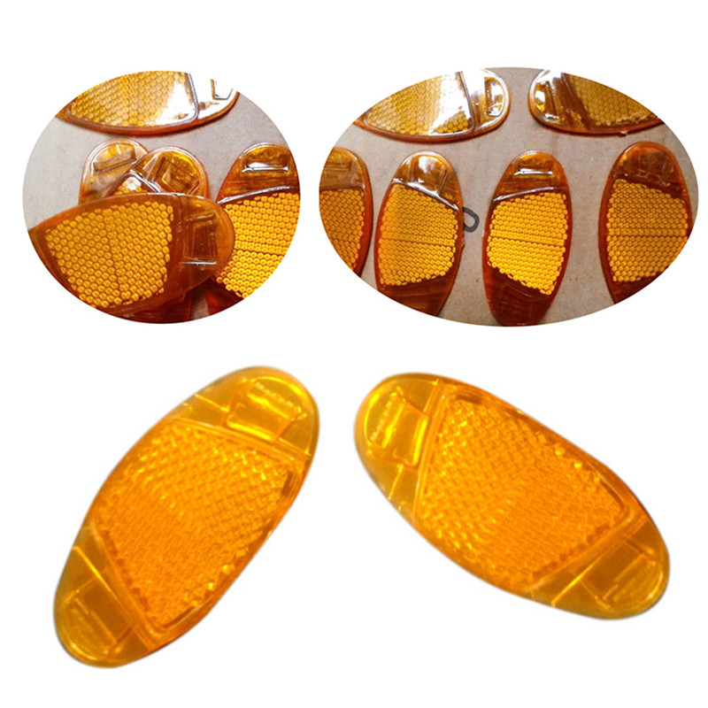 2 db Kerékpárküllős Reflektor Biztonsági Figyelmeztető lámpa Kerékfelni Fényvisszaverő rögzítés Éjszakai fényvisszaverők Villogó lámpák Kerékpáros lámpa