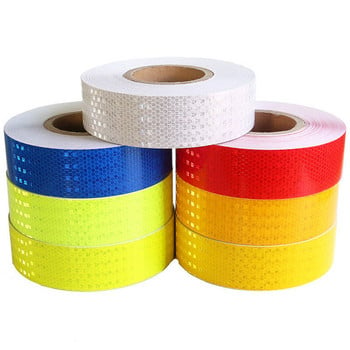 ESCAM 5cmx3m Reflective Material Tape Αυτοκόλλητο Προειδοποιητική Ταινία Προειδοποίησης Ανακλαστική ταινία Αυτοκόλλητα αυτοκινήτου