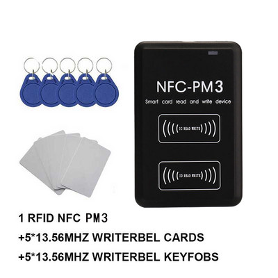 Jauns NFC-PM3 RFID šifrēšanas dekodēšanas lasītājs piekļuves kontroles IC/ID viedčipu karšu kopētājs 13,56 MHz rakstīšanas atslēgas emblēmas tagu kopētājs