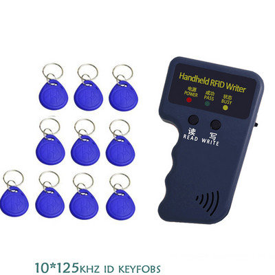 Rokas 125KHz EM4100 TK4100 RFID kopētājs rakstīšanas pavairotājs programmētājs lasītājs EM4305 T5577 pārrakstāms ID viedās atslēgu piekares tagu karte